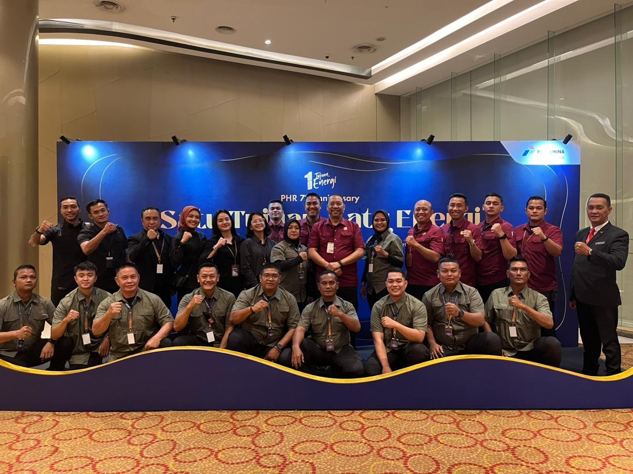 Security team and organizers at the Pertamina Hulu Rokan 7th anniversary