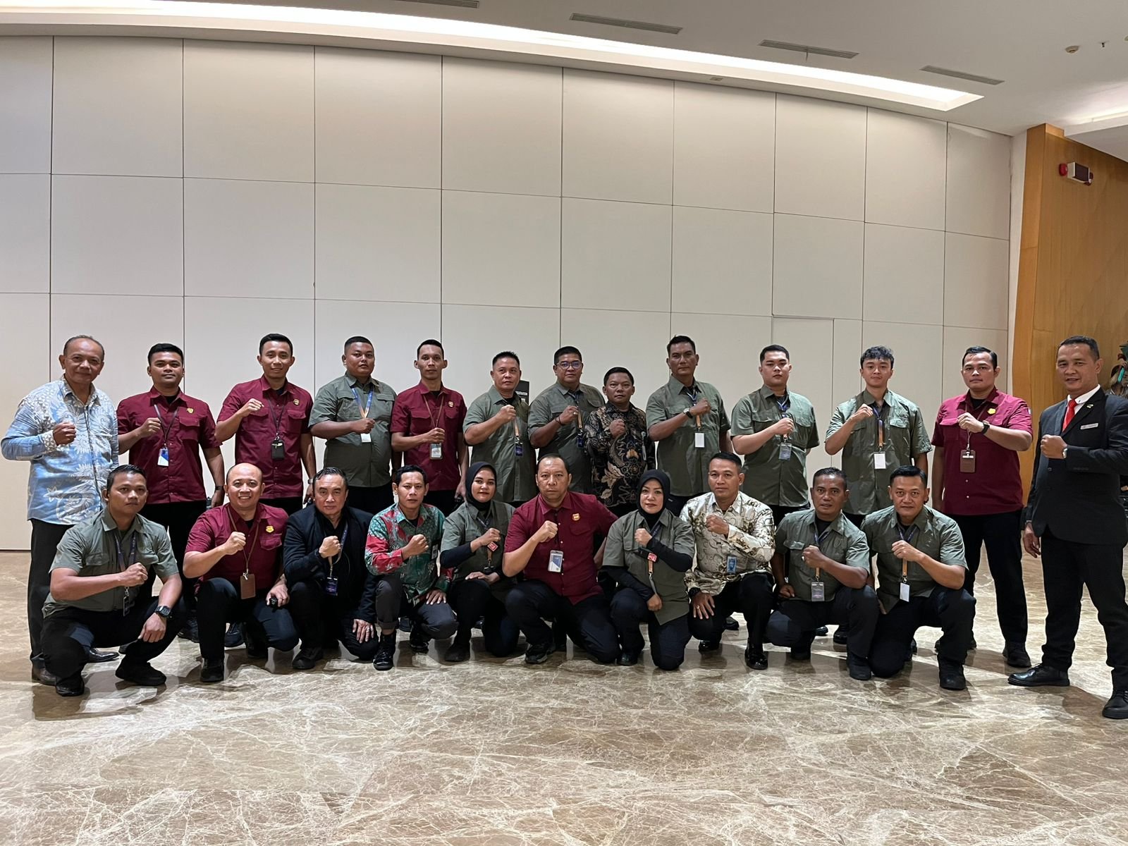 Group photo of the BRL operations team inside the ballroom