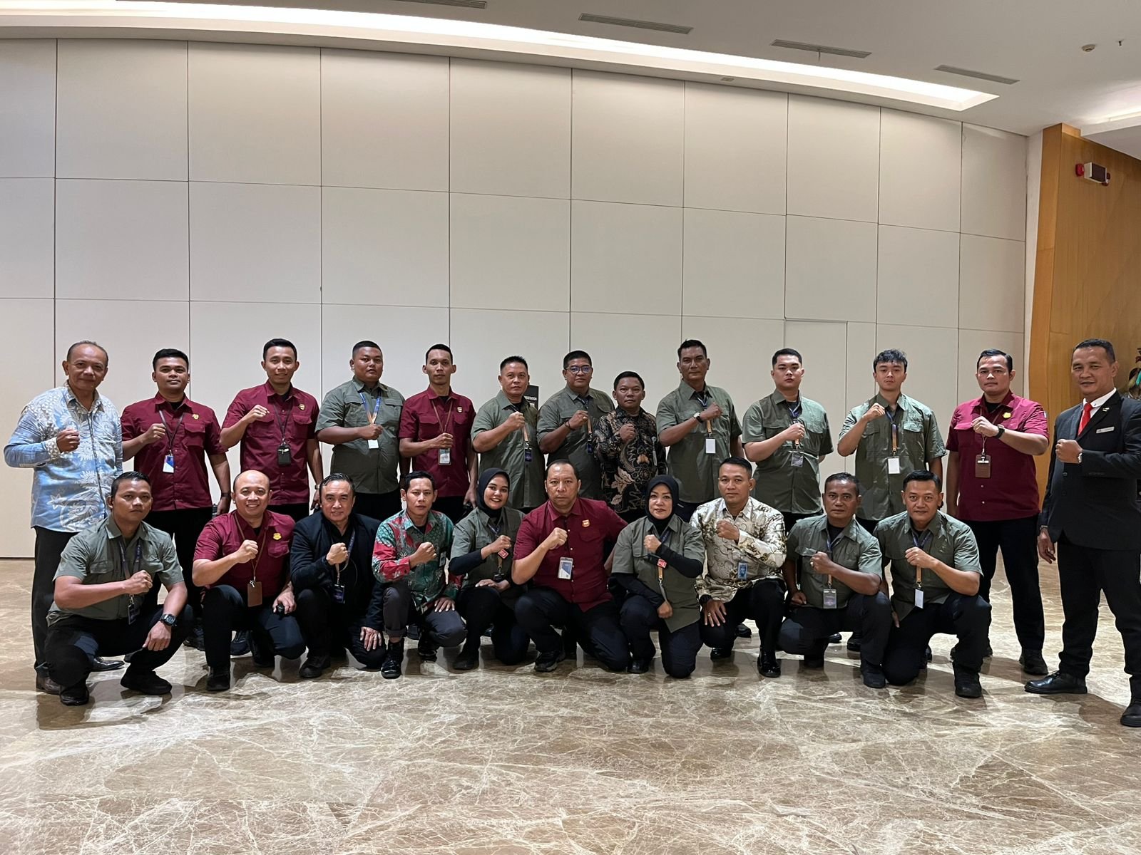 BRL team group photo with the client at the event site